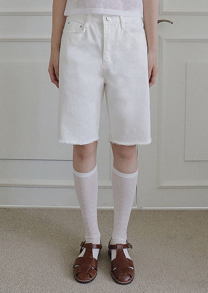 데이지 하프 팬츠_white