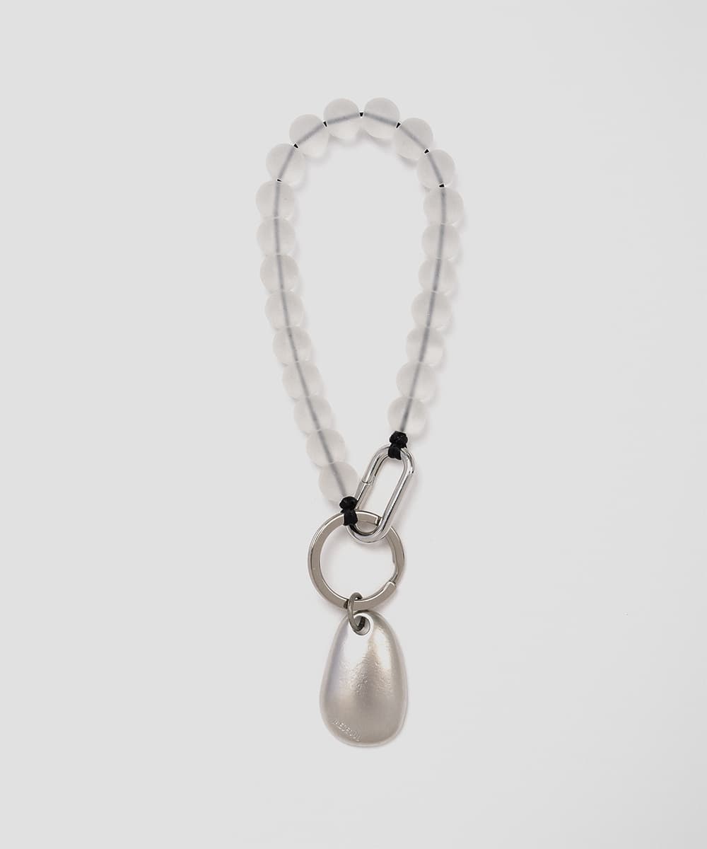Pebble clear charm (White)